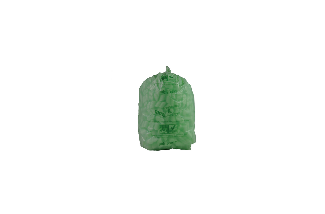 10pcs - Sac poubelle en amidon de maïs vert - 130000 ml - 82 cm x 115 cm