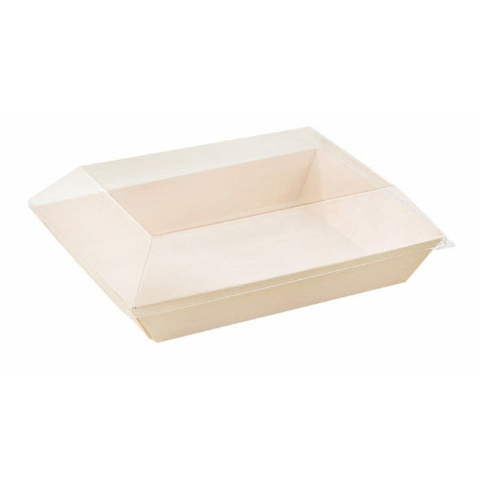 100pcs - Barquette rectangulaire en bois "Samouraï" - 18 cm x 13 cm x 2,9 cm