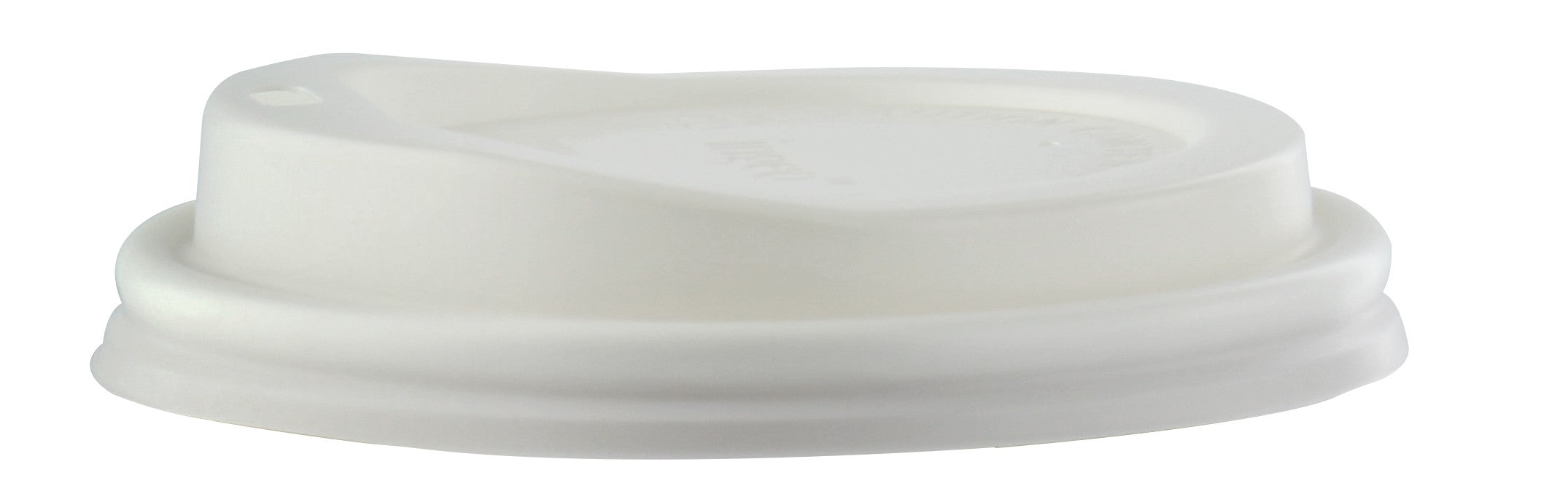 50pcs - Couvercle CPLA blanc dôme avec bec - Ø 8 cm - H 1,9 cm