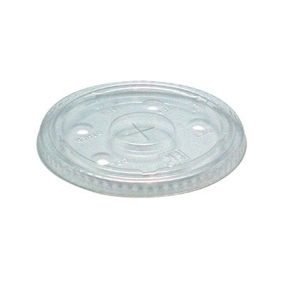 100pcs - Couvercle PET transparent plat avec croisillon - Ø 8,4 cm - Compatible avec 210GKFIRST10
