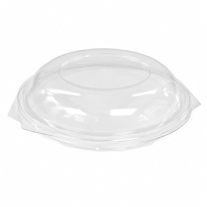 80pcs - Saladier rond plat en PET transparent avec couvercle à charnière - 500 ml - Ø 19,2 cm - H 3 cm