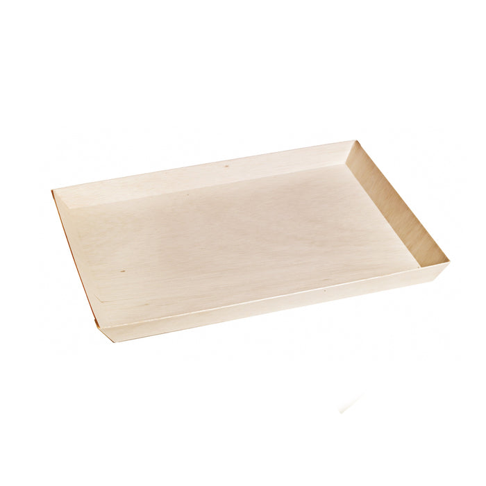 50pcs - Plateau rectangulaire en bois "Samouraï" - 38,4 cm x 27,8 cm x 2,7 cm