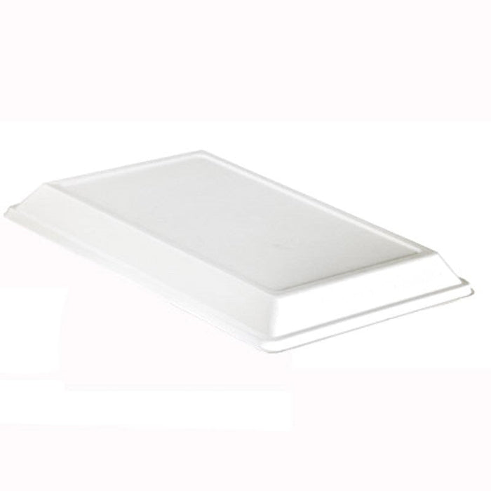 25pcs - Plateau repas blanc en pulpe 3 compartiments - 40 cm x 28 cm