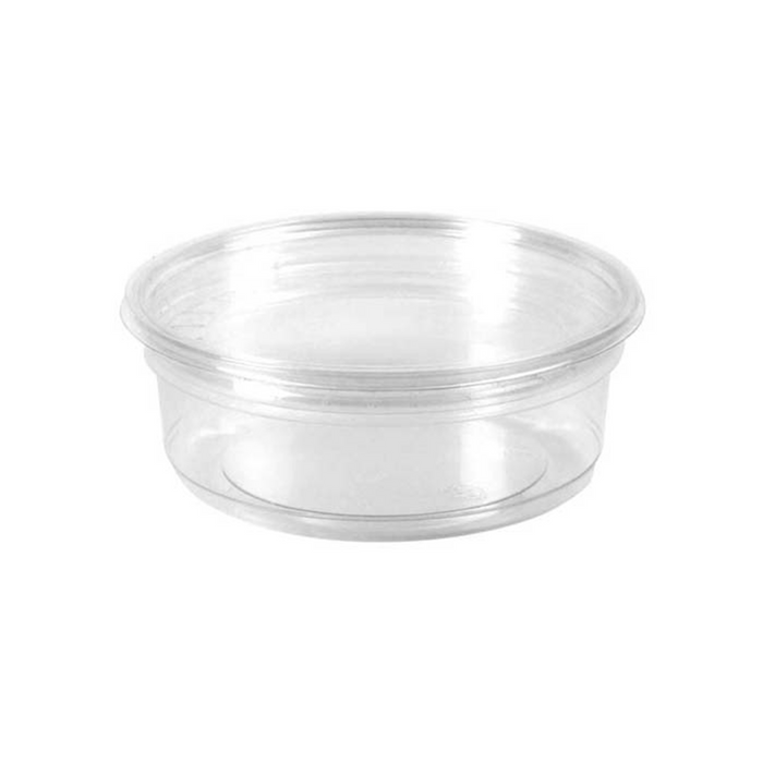 50pcs - Pot "Deli" rond en PLA transparent - 350 ml - Ø 12,1 cm - H 5,1 cm