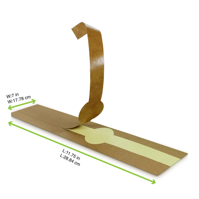 500pcs - Etiquette autocollante kraft brune - 30 cm x 2,2 cm