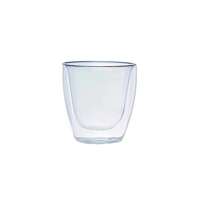 12pcs - Mini verre borosilicate double paroi "Bianca" - 70 ml - Ø 5,5 cm - H 6 cm