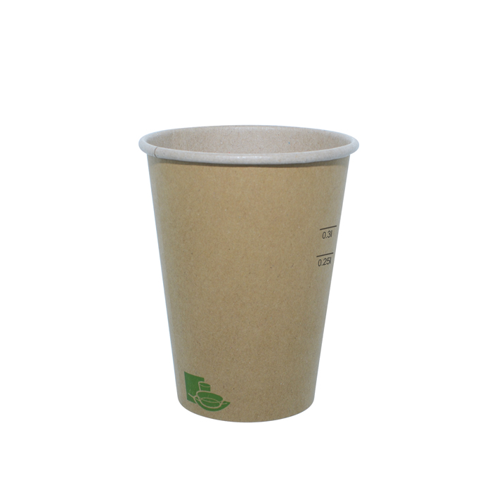 6pcs - Gobelet carton kraft "Zen" - 340 ml - Ø 9 cm - H 11,1 cm