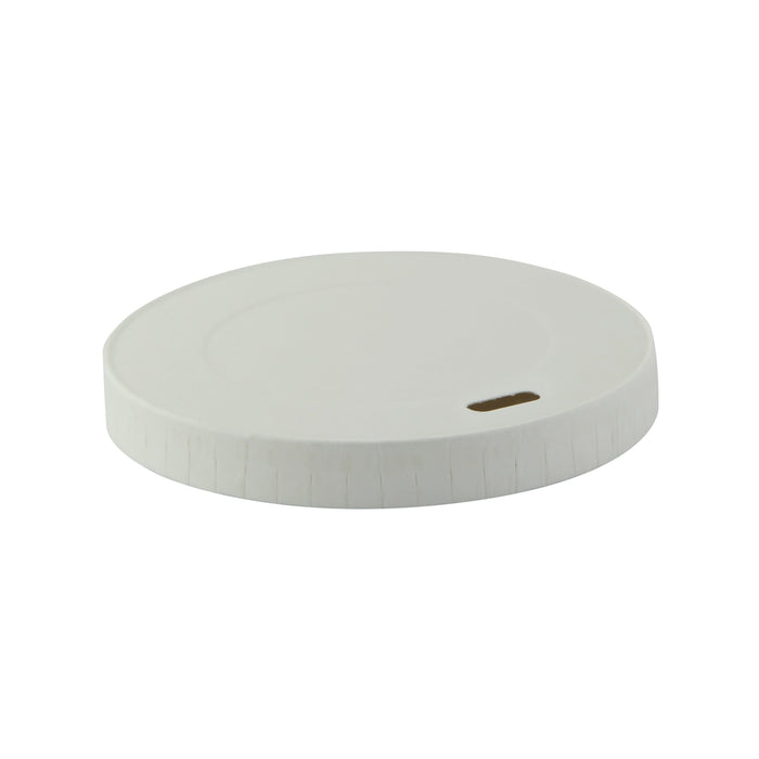 50pcs - Couvercle carton blanc chaud et froid - Ø 8 cm