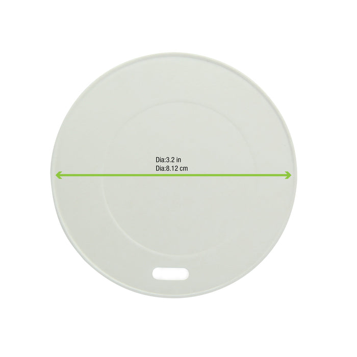 50pcs - Couvercle carton blanc chaud et froid - Ø 8 cm