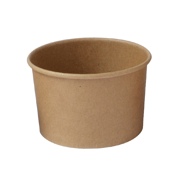 10pcs - Pot carton kraft brun chaud et froid - 180 ml - Ø 9 cm - H 5,5 cm